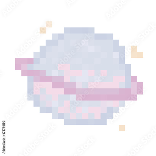 pixel art cute planet illustration