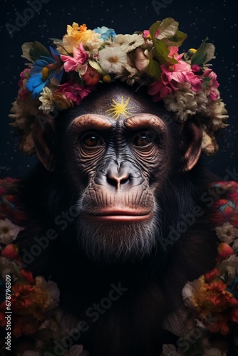 Portrait of a chimpanzee