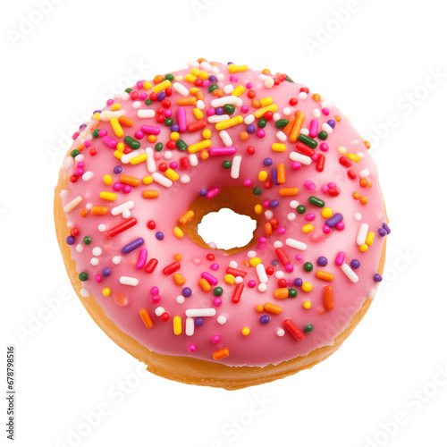 donut with glaze isolated on white background