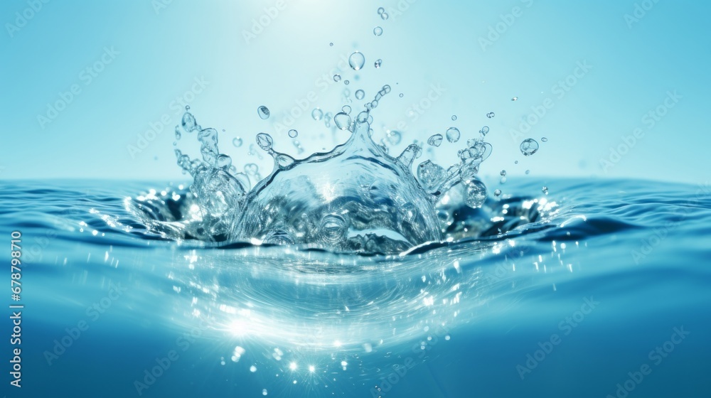 Dynamic moment of a drop of water in the middle of a splash Dynamic moment of a drop of water in the middle of a splash