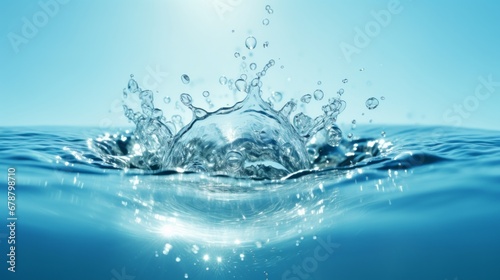 Dynamic moment of a drop of water in the middle of a splash
