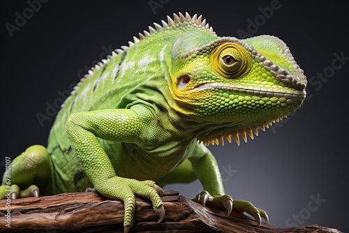 A close up of a lizard on a branch.