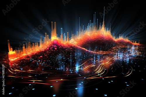 Harmony Unleashed, capturing the elegance of sound waves in a visual symphony, colorful abstract background image 