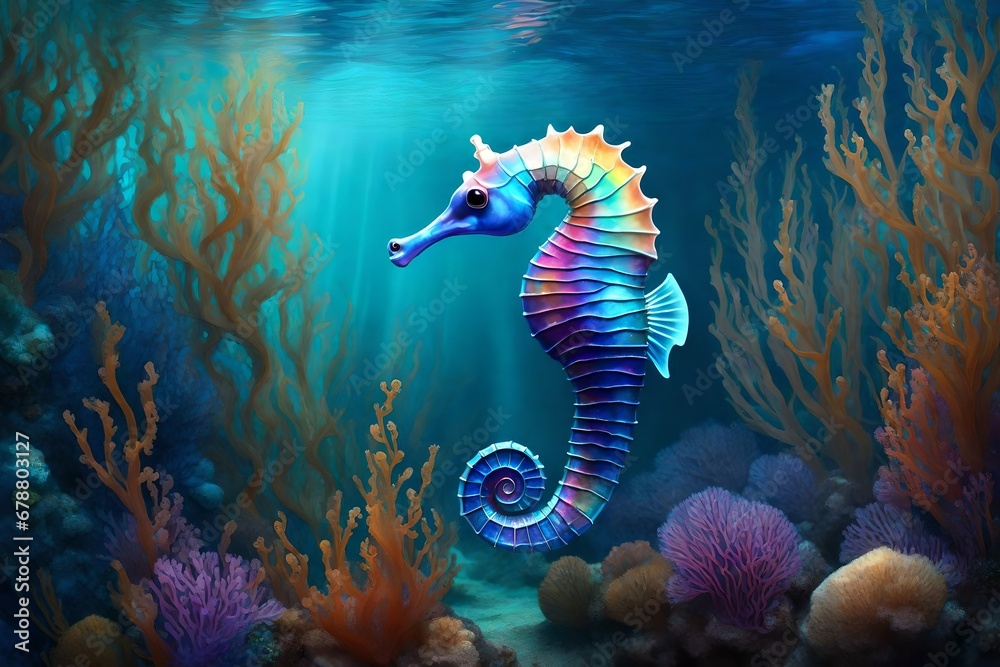 seahorse in the sea