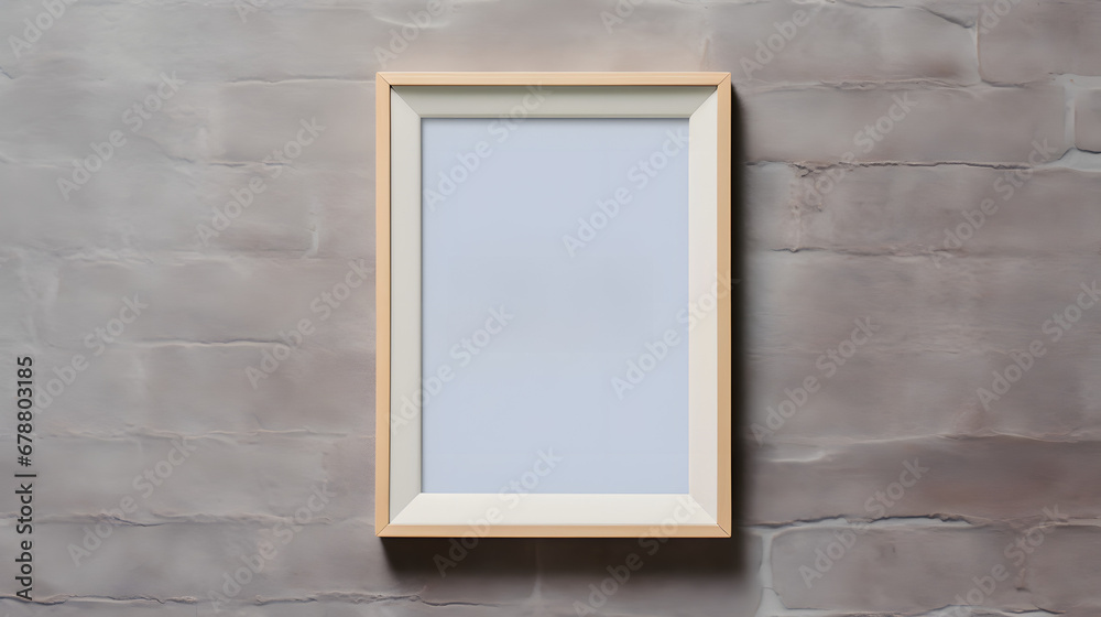 Fototapeta premium Modern frame mockup on textured wall for art display