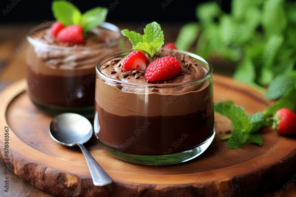 Vegan chocolate avocado mousse, a luscious and guilt-free dessert. Vegan chocolate avocado mousse, a luscious and guilt-free dessert.
