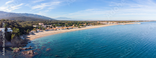 Panorama de la plage du Racou (Argelès)	 photo