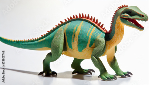 herrerasaurus plastic toy isolated on white background with natural shadow herrera s lizard dinosaur on white bg
