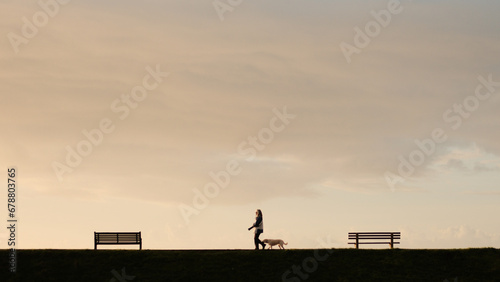 Woman & Her Dog