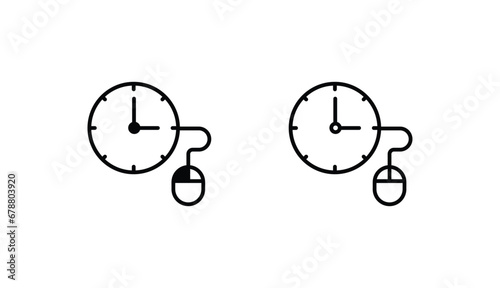Time Management icon design with white background stock illustration