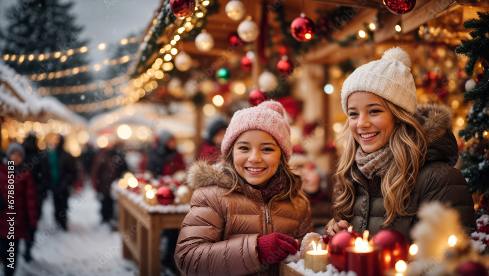 Besuch auf dem weihnachtsmarkt, generated image Besuch auf dem weihnachtsmarkt, generated image
