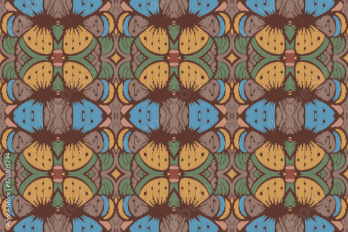 American ethnic native pattern.Traditional Navajo,Aztec,Apache,Southwest and Mexican style fabric pattern.Abstract vector motifs pattern.Design for fabric,clothing,blanket,carpet,woven,wrap,decoration