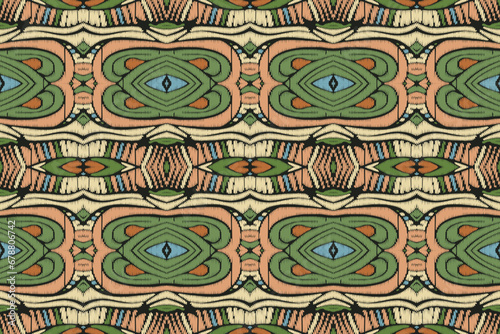 American ethnic native pattern.Traditional Navajo,Aztec,Apache,Southwest and Mexican style fabric pattern.Abstract vector motifs pattern.Design for fabric,clothing,blanket,carpet,woven,wrap,decoration