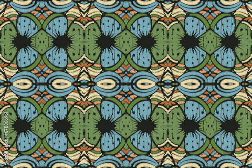American ethnic native pattern.Traditional Navajo,Aztec,Apache,Southwest and Mexican style fabric pattern.Abstract vector motifs pattern.Design for fabric,clothing,blanket,carpet,woven,wrap,decoration
