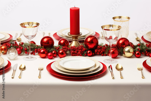 Christmas style dinner table
