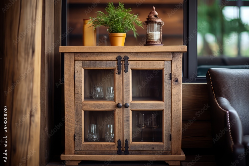 old antique low wooden teak cabinet beautiful detail design closeup loose furniture design concept home interior decorative ideas - obrazy, fototapety, plakaty 