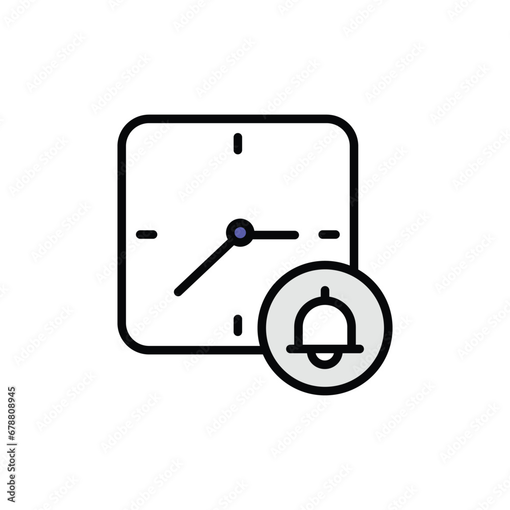 Clock icon design with white background stock illustration Clock icon design with white background stock illustration