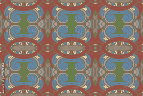American ethnic native pattern.Traditional Navajo,Aztec,Apache,Southwest and Mexican style fabric pattern.Abstract vector motifs pattern.Design for fabric,clothing,blanket,carpet,woven,wrap,decoration