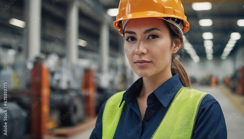 The girl is a technologist engineer in a helmet at work. The girl is a factory worker in special clothes. The girl is a technologist engineer in a helmet at work. The girl is a factory worker in special clothes.