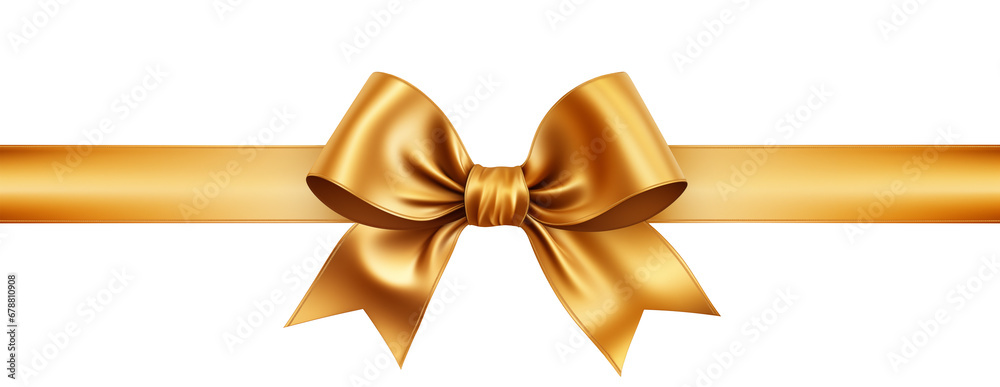 Golden gift ribbon and bow isolated on transparent background, Christmas or birthday or Valentines Day holiday celebration, png file Golden gift ribbon and bow isolated on transparent background, Christmas or birthday or Valentines Day holiday celebration, png file