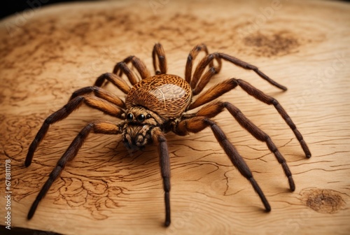 Close-up of a brown spider