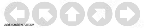 transparent arrow icon for enter and exit way with grey colors