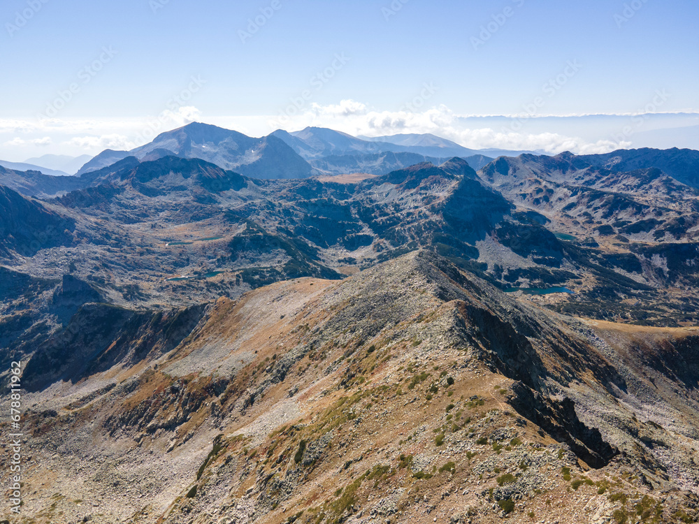Aerial view Around Polezhan peak, Pirin Mountain, Bulgaria Aerial view Around Polezhan peak, Pirin Mountain, Bulgaria