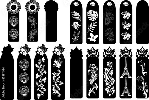 bookmark SVG Bundle with sunflower eiffer twoer