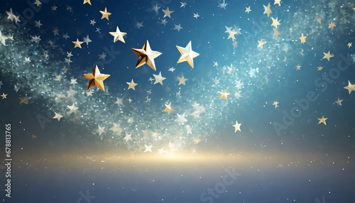 christmas star shower captivating 3d illustration of falling stars for the holidays