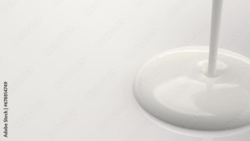Pouring yoghurt Pouring yoghurt