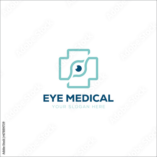 Eye Hospital logo design icon vector design