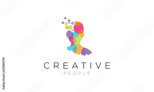 People Brain creative mind logos symbols 