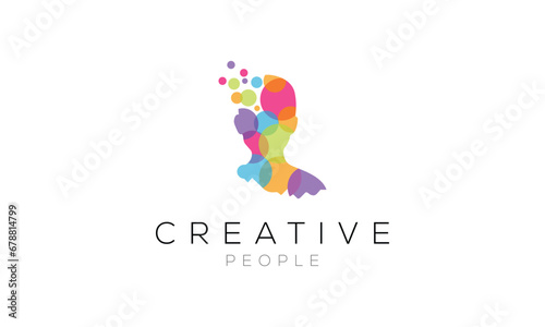 People Brain creative mind logos symbols	