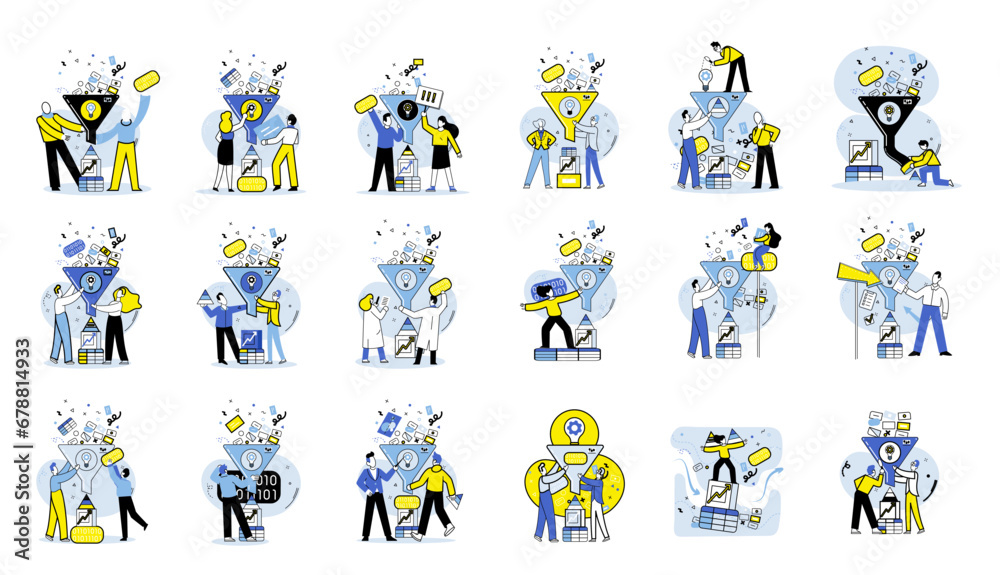 Machine learning vector illustration. The future education lies in integration machine learning technologies for personalized learning experiences Analyzing large scale data using machine learning Machine learning vector illustration. The future education lies in integration machine learning technologies for personalized learning experiences Analyzing large scale data using machine learning