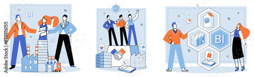 Business Association. Vector illustration. Choosing right occupation aligns personal interests with professional growth opportunities Companies operate within legal frameworks to conduct business