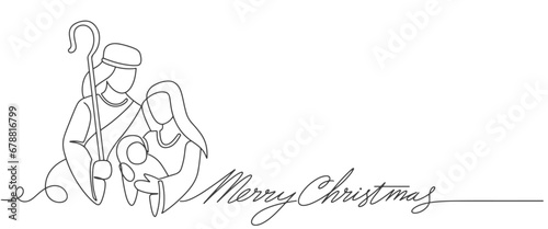 line art nativity scene of christmas illustration vector hand drawn isolated on white background
