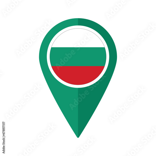 Flag of Bulgaria flag on map pinpoint icon isolated green color Free Download Flag of Bulgaria flag on map pinpoint icon isolated green color - GFXLoad
