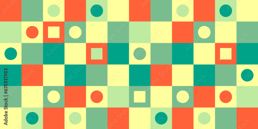 Abstract checkered geometric background of yellow-green colors. Seamless vector pattern. Abstract checkered geometric background of yellow-green colors. Seamless vector pattern.