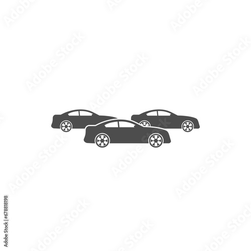 Car Fleet icon isolated on white background