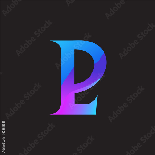 Creative letter PL logo design,PL modern letter logo design concept,PL logo mark