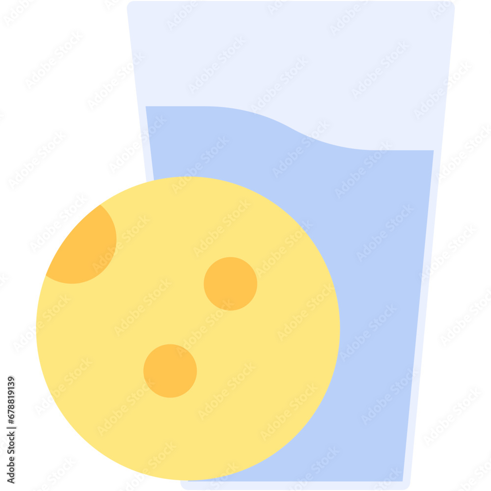 Fototapeta premium Cookie And Milk vector icon design .svg