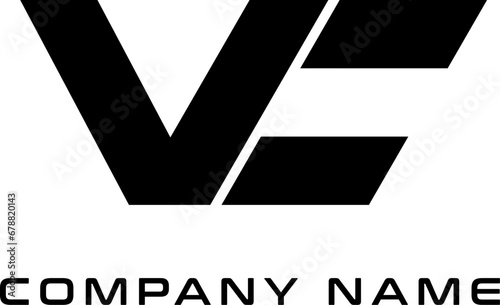 Basic RGB company logo with the letter v c vector