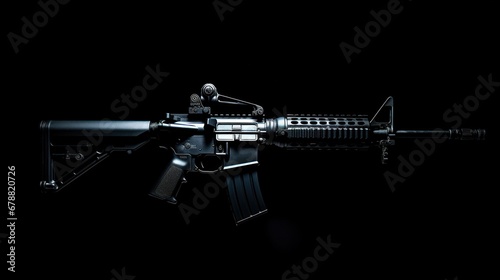 AR15 Carbine Silhouette in Bold Black - A Striking Addition to Any Project!