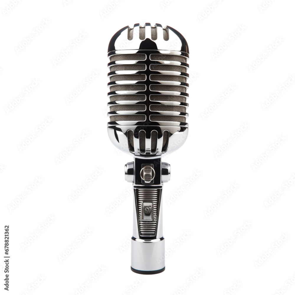 Fototapeta premium retro microphone isolated on white