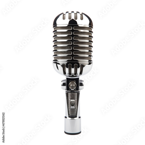 retro microphone isolated on white