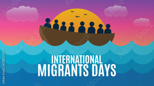 International Migrants Day ,  background for International Migrants Day. International Migrants Day, migration concept illustration

