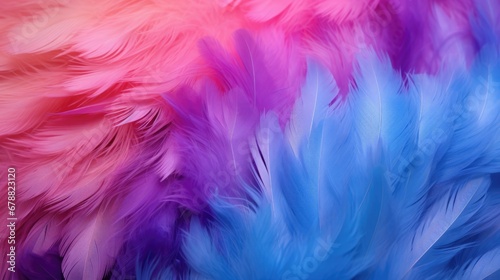 Feather Boa Design. Abstract Decoration in Vibrant Colours for Celebration and Affection © AIGen
