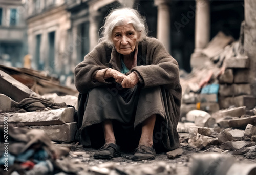 Sotto le Macerie- La Solitudine di una Donna Anziana Senza Riparo photo
