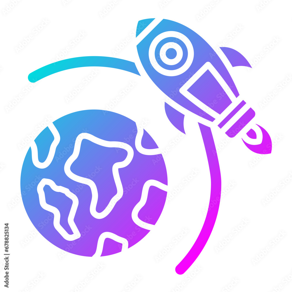 Rocket Earth Icon