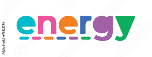 energy logo. colorful energy word